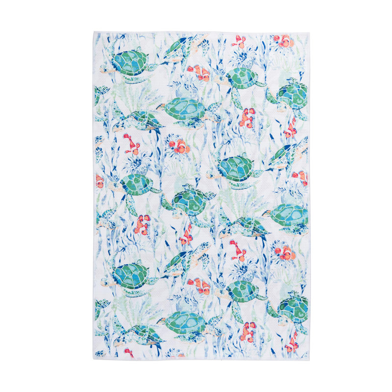 Torchon 100% coton Sea Turtle Cove