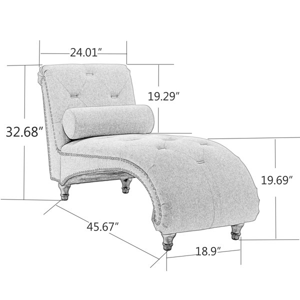 Raley Tufted Armless Chaise Lounge Mercury Row Upholstery Color: Linen