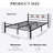 Metal Platform Bed Frame with Decorative Headboard, Under‑Bed Storage Space, No Box Spring Needed