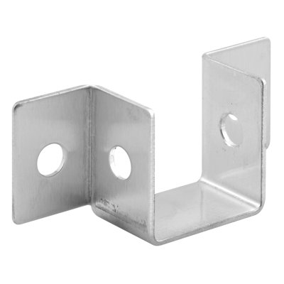Support de rail de tête Prime-Line, acier inoxydable 1-1 / 8 po, trou central 1-31 / 32 po (paquet simple)