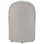 Ensemble de 2 chaises d'appoint à roulettes et roulettes Andre Barrel, en polyester beige