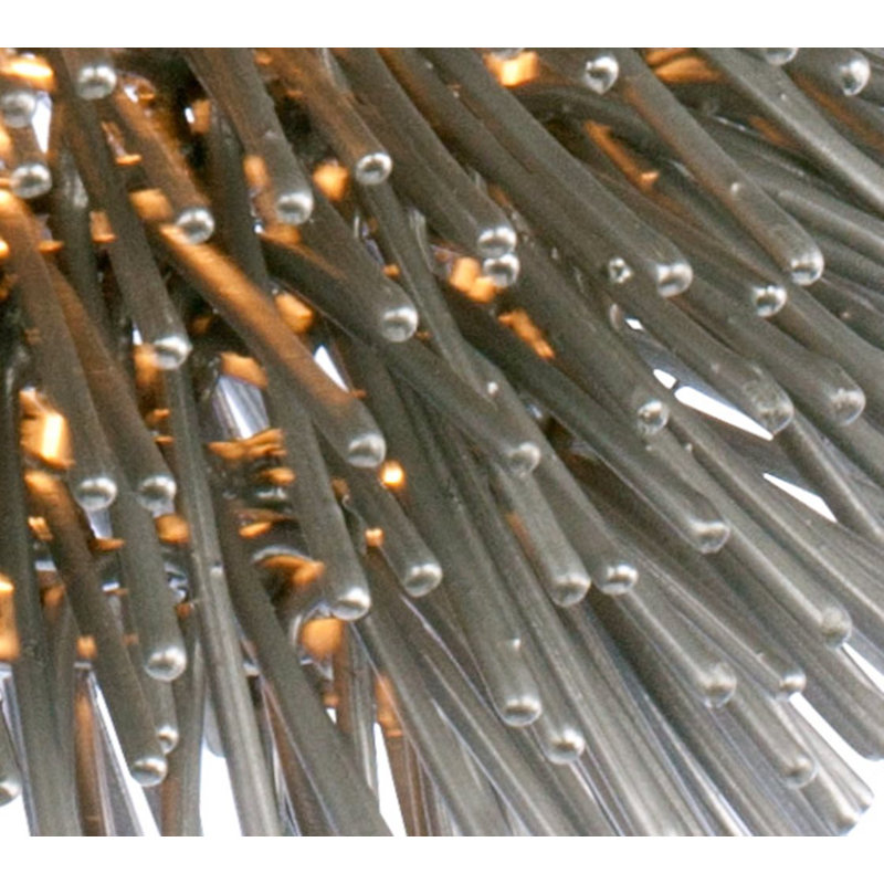 Luminaire suspendu sphérique unique à 1 lumière Urchin, Chrome