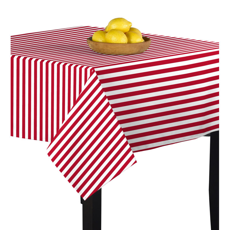 Haileybury Stripes Tablecloth, 54" Square, Red