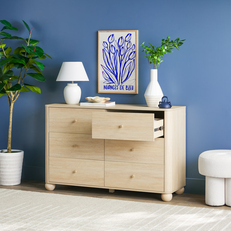 Commode 6 tiroirs Modern Wood, Coastal Oak