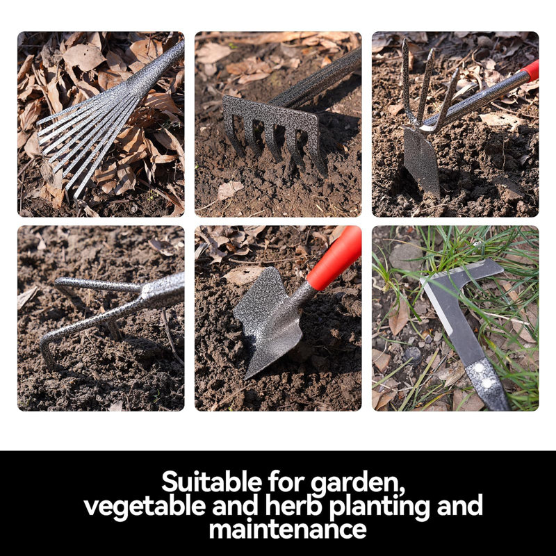 Ensemble d'outils de jardin 6 pièces