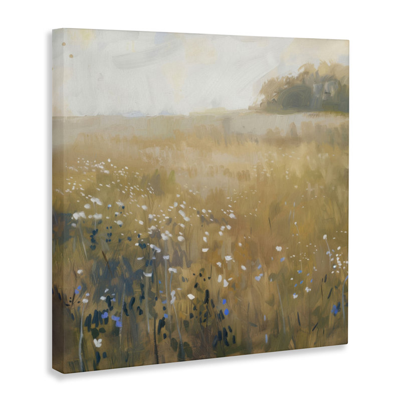 «Neutral Wildflower Field Canvas», conception par LSR Creative Studio, H 24 po x l 24 po