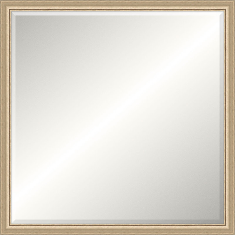 Chamblee Solid Wood Beveled Mirror, 39.5" x 39.5", Square