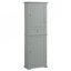 Armoire de rangement haute pour salle de bain, armoire de rangement autoportante avec tiroir et tablette réglable, armoire d'entrée-1237322090