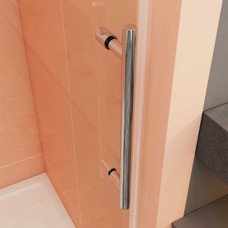 Porte de douche coulissante simple sans cadre avec verre transparent 5/16 po (8 mm) Opal Mirage MCOCOD l 48 po x H 76 po