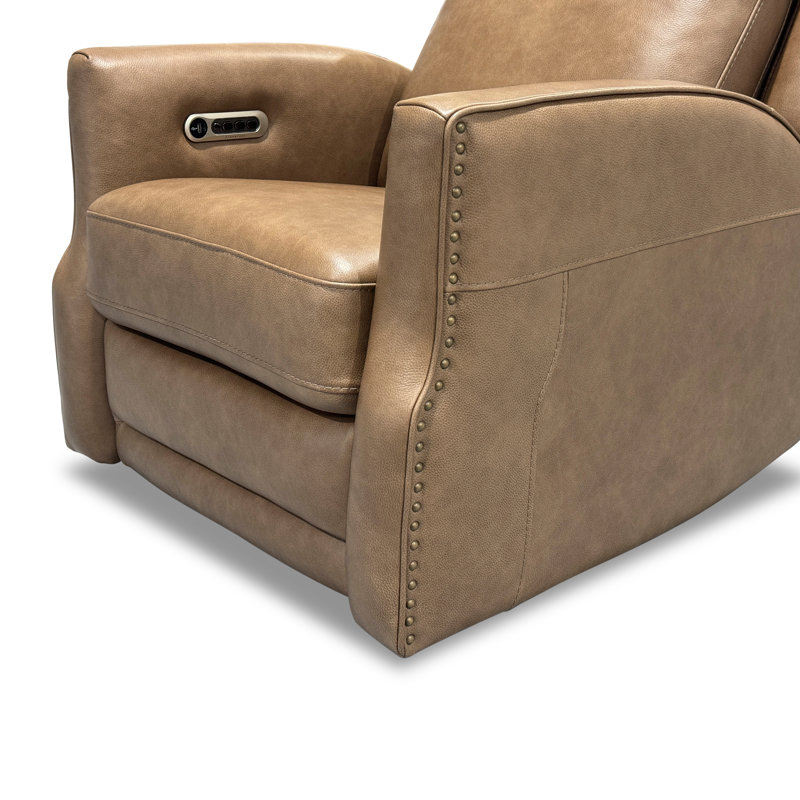 Henri Power Gliding Recliner With Power Headrest And Lumbar, Brown