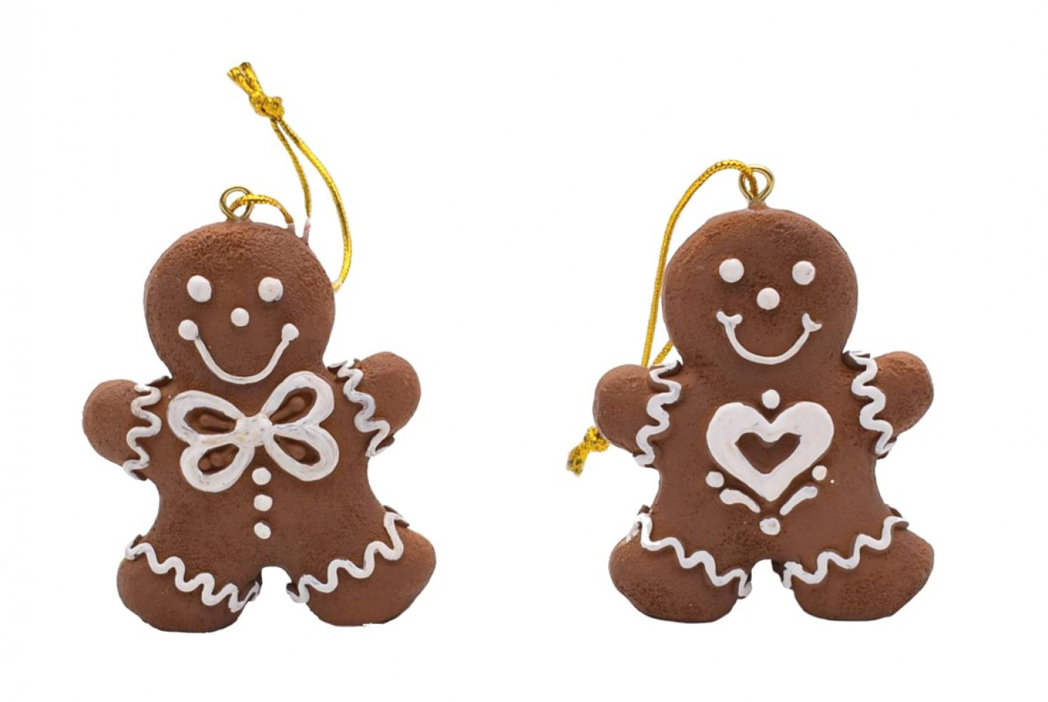 The Holiday Aisle® Set Of 2 Assorted Patterned Gingerbread People Ornaments | Wayfair