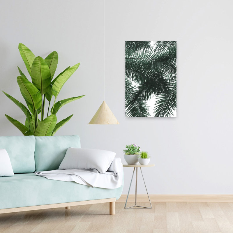 Art contemporain, palmier moderne minimaliste contemporain, art tropical, H 24 po x l 16 po