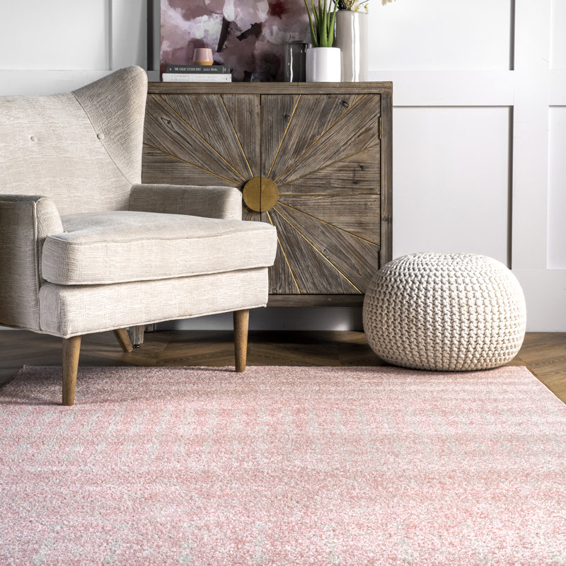 Merillat Moroccan Performance Pink Rug, Rectangle 5' x 7'5"