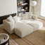 Canapé-lit modulaire convertible avec repose-pieds, canapé-lit, blanc-2062178114