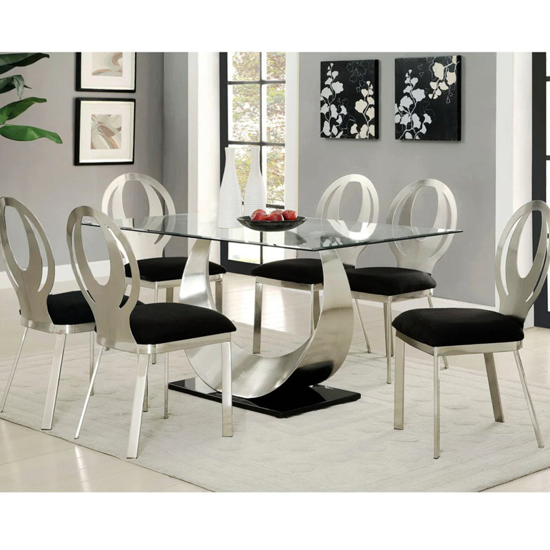Chaise de salle à manger en métal Mochi