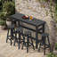 Tabourets de bar pivotants en HDPE avec repose-pieds (ensemble de 2)-1726743283