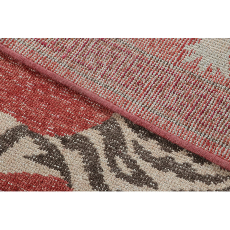 Hand Knotted Wool Geometric Area Rug, Rectangle 10' x 14'