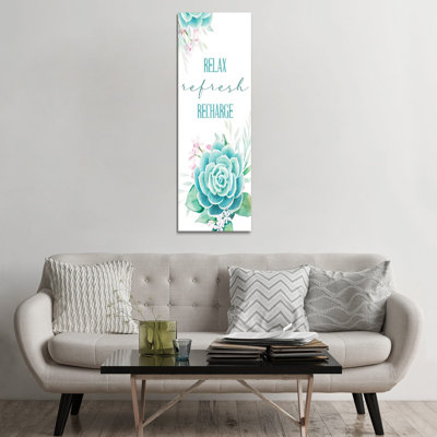 Relax Recharge I by Kimberly Allen - Wrapped Canvas Panoramic Print