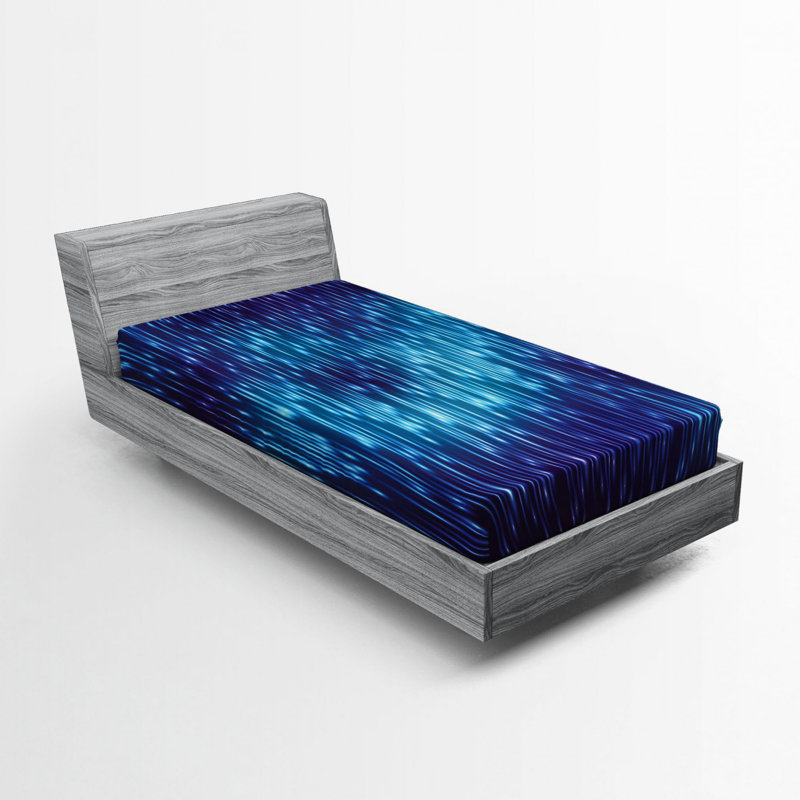 Microfiber Abstract Fitted Sheet, Abstract 1, Twin XL Fitted Sheet