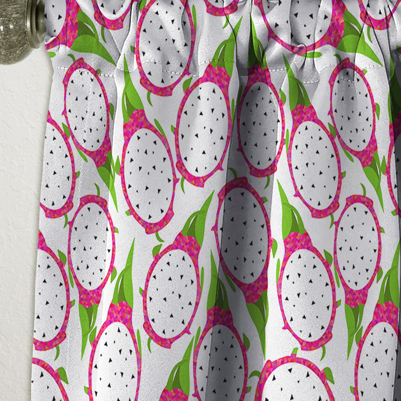 Rideau simple occultant avec motif tropical Tropical, L 52 po x L 108 po