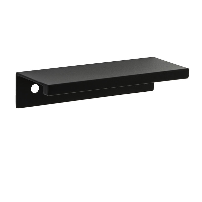 Poignée à rebord noir mat 3 po Ethan, Noir mat, 3"