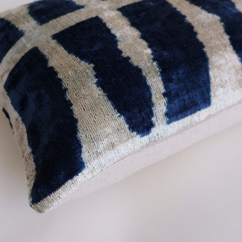 Frye Silk Lumbar Pillow Cover & Insert, Ikat 22