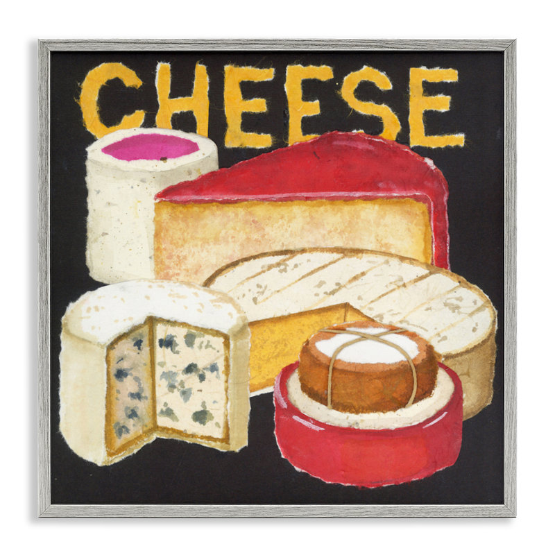 Giclée encadrée de roues de fromage assorties, conception de Nancy Overton, Estampe numérique Farmhouse, H 24 po x l 24 po