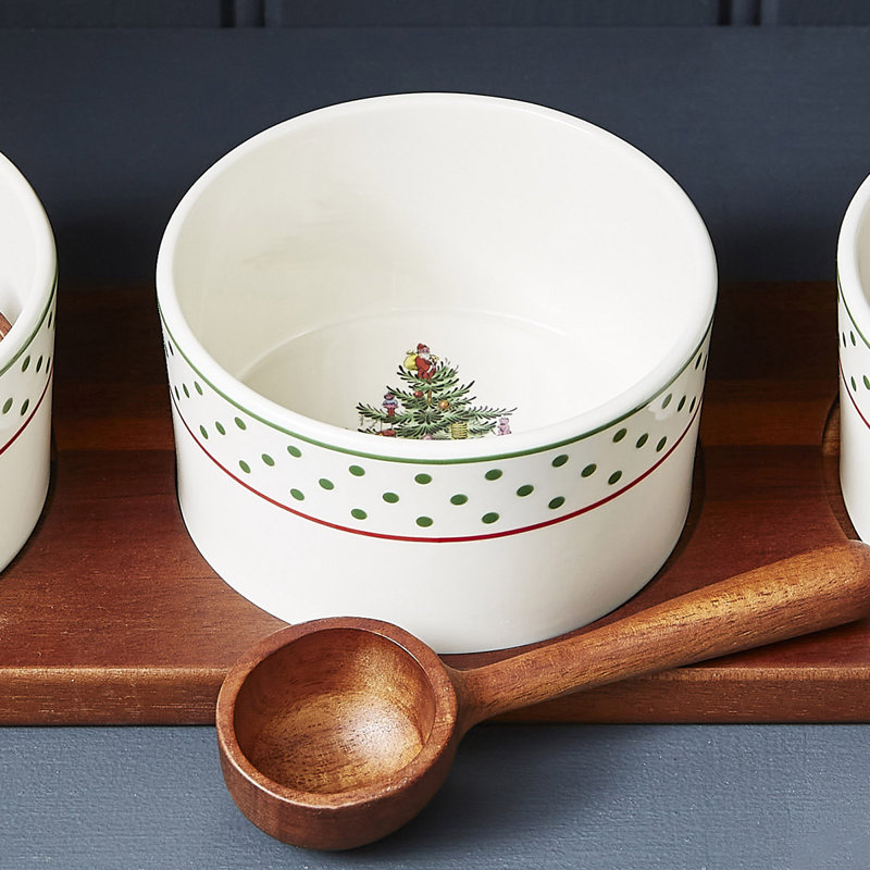 Polka Dot 7-Piece Condiment Set