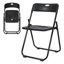 Chaise robuste en plastique pliable, portable, capacité de 350 livres, noire, paquet de 6