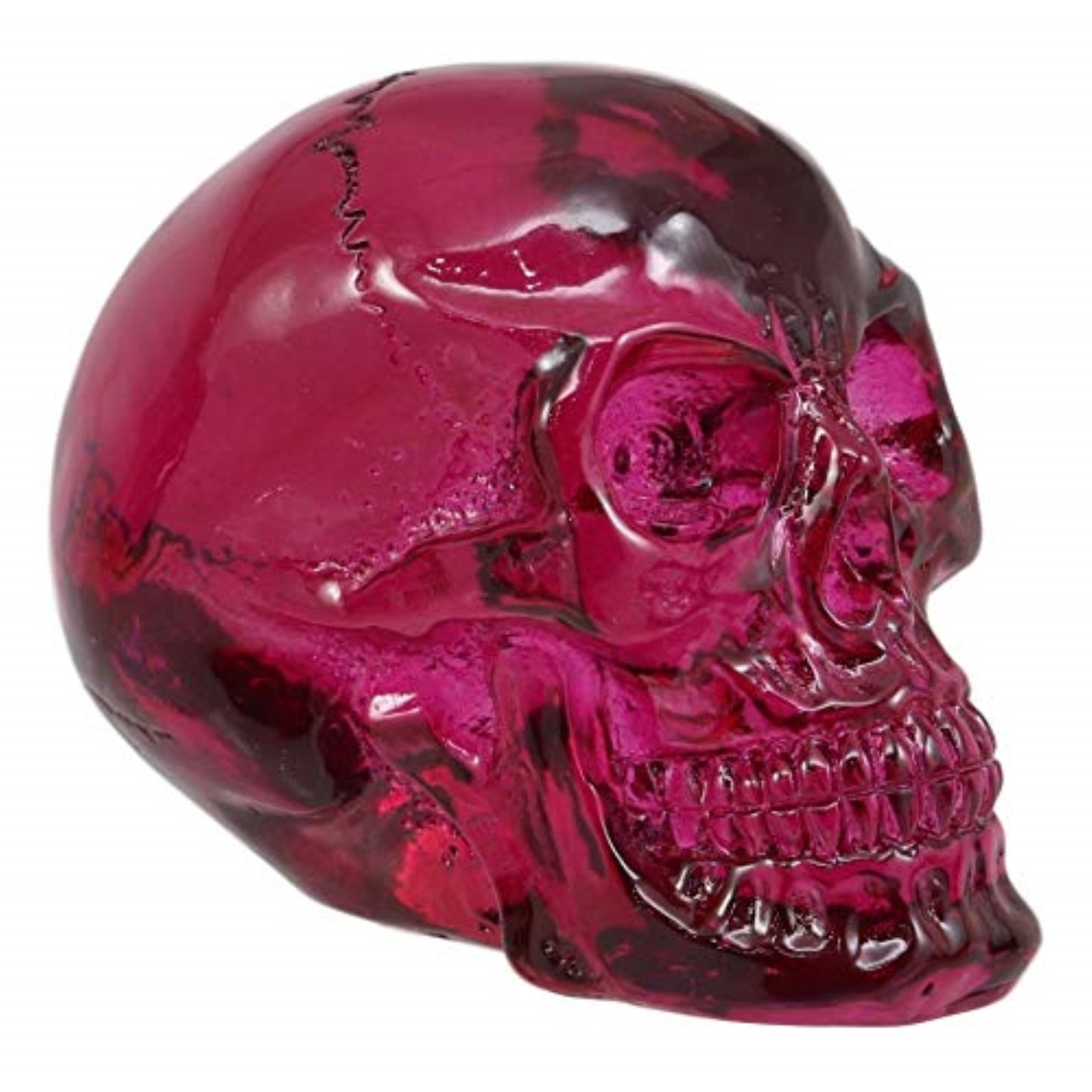 Brose Translucent Skull Miniature Figurine, Purple