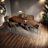 Industrial Style Rectangular Solid Wood Dining Table-678143623