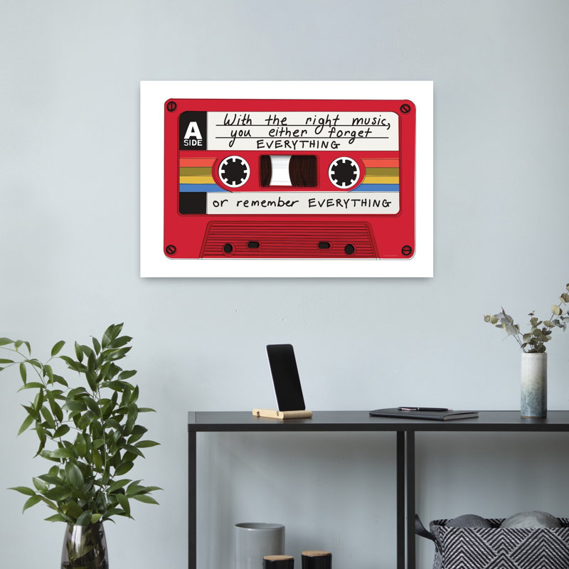 «Music Memory», art abstrait rétro, H 16 po x l 24 po