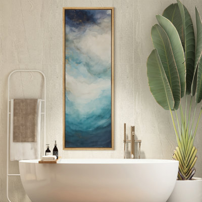 Abstrait paysage abstrait encadré sur toile - impression minimaliste neutre pour décoration murale moderne