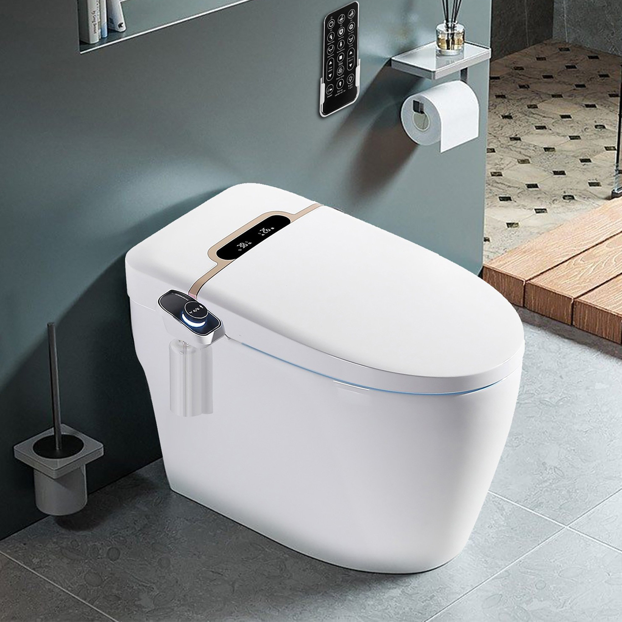 Cosvalve Heated Seat Smart Toilet, One Piece Toilet, Automatic