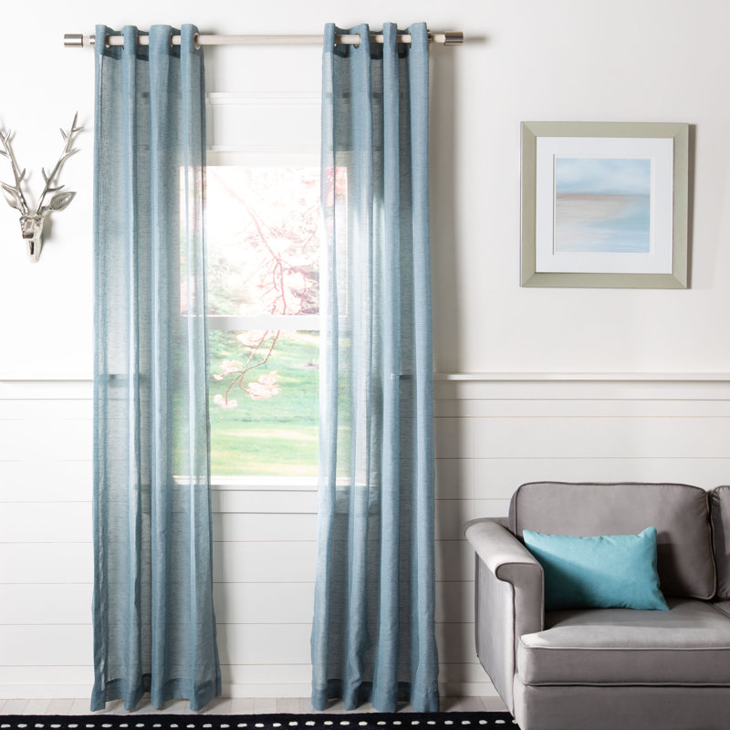 Panneau de rideau simple diaphane avec œillets Richfield, l 52 po x L 96 po