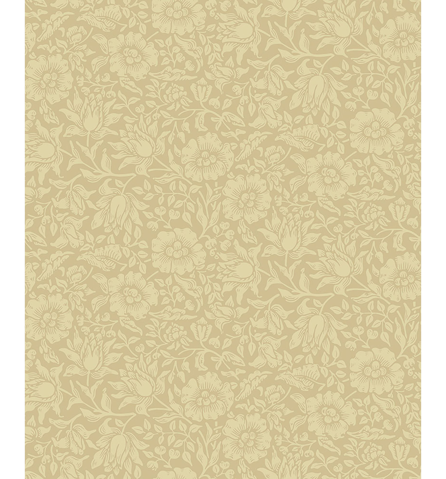 Mallow Floral Wallpaper, Butter