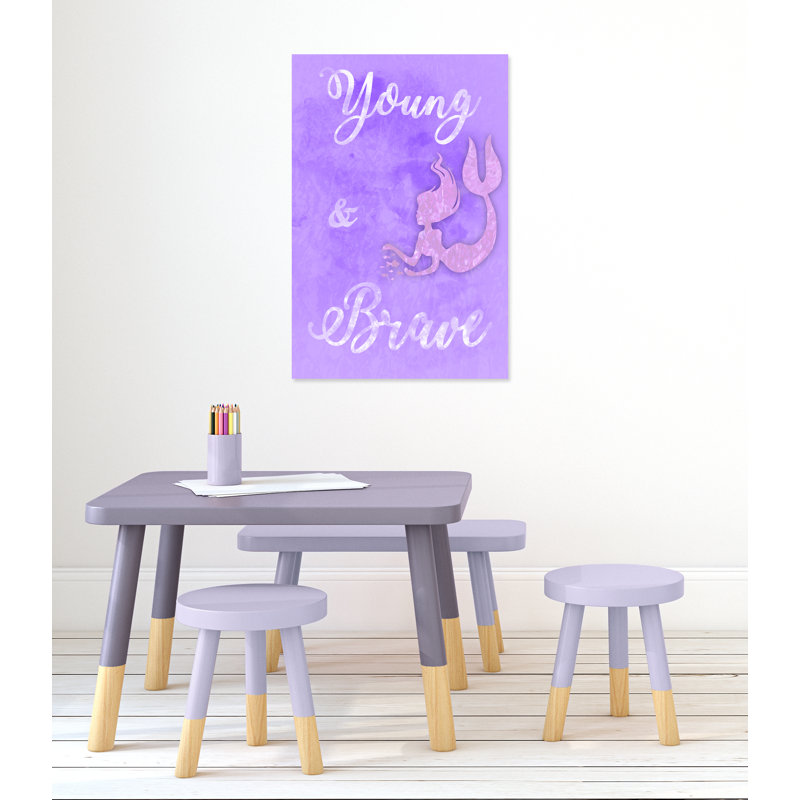 Adhésif décoratif Brave Mermaids, H 36 po x l 24 po x P 1,5 po, Canevas