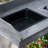 Outsunny 36'' Wooden Potting Bench Work Table With 2 Removable Wheels/ Sink/ Drawer & Large Storage Spaces/ Gray