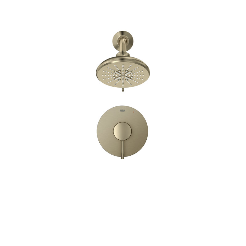 Robinet de douche Essence avec valve brute, Nickel brossé