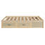 Lit plateforme double avec 6 tiroirs de rangement, naturel antique-603941658-603941735