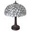 Lampe de table chandelier 23 po en métal brun foncé à deux lumières avec abat-jour blanc