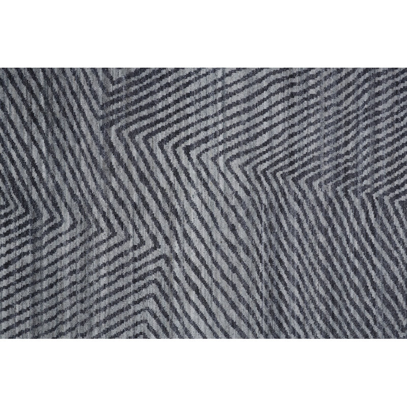 Ethos Hand Knotted Wool Striped Indoor Rug, Rectangle 2' x 3'