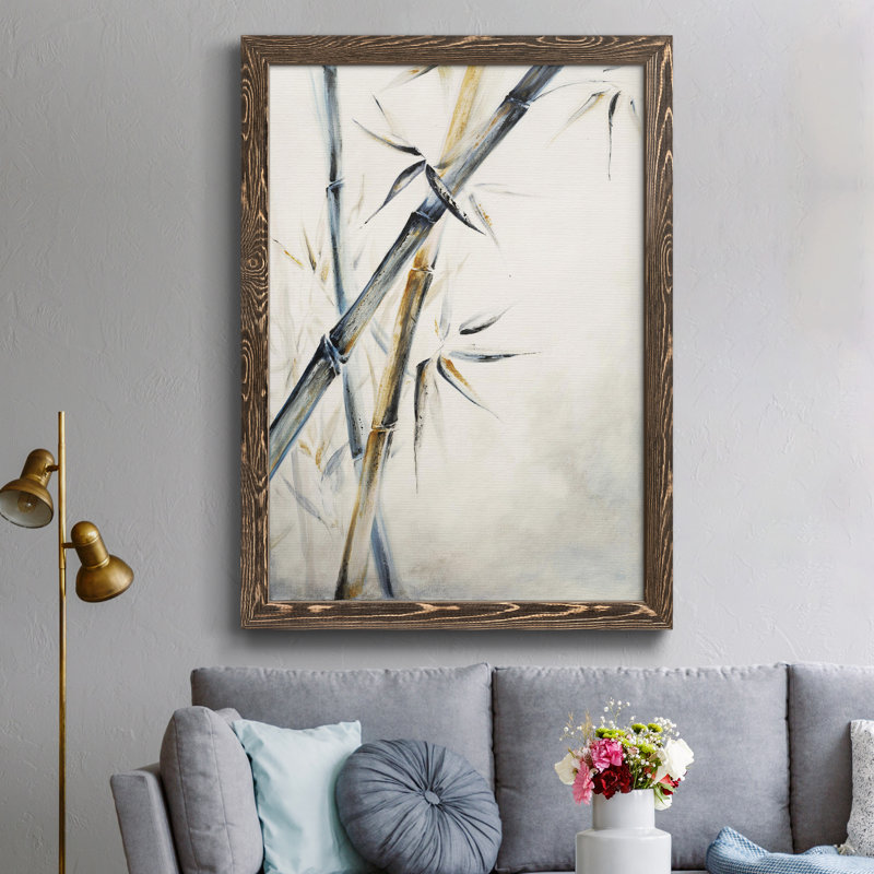 Bambou noir - impression de cadre photo sur papier, H 31,5 po x l 23,5 po x P 1,5 po, Papier noyer