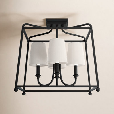 Sylvan 4 Light Silk Flush Mount