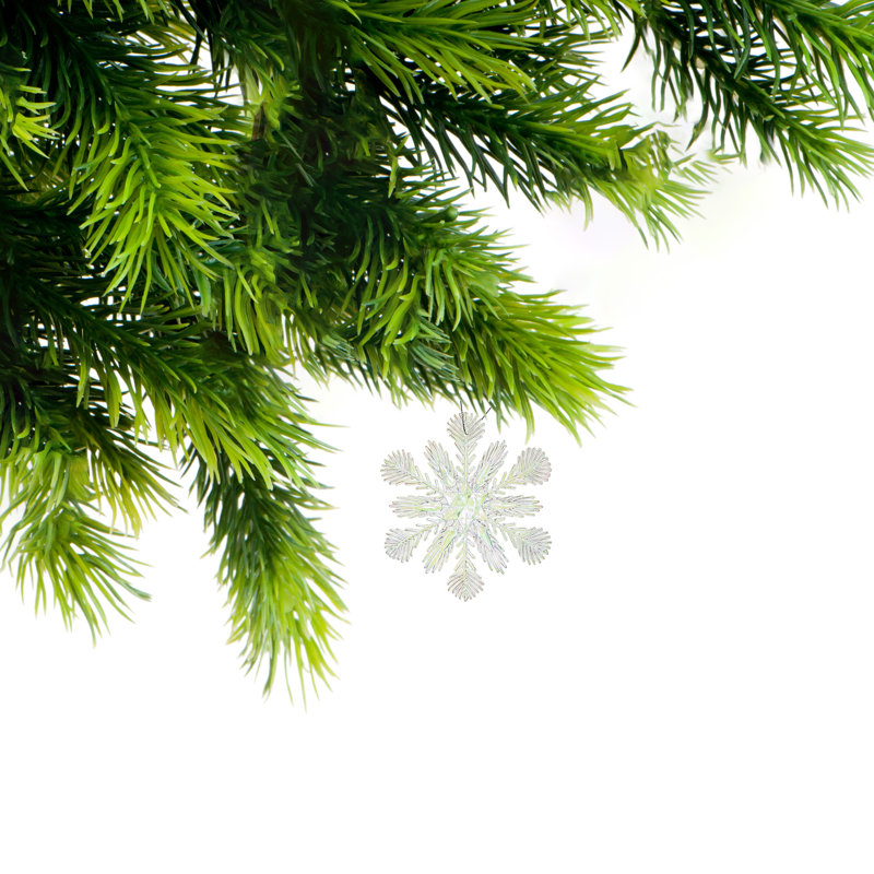 Silver Plastic Snowflake Holiday Ornament Set