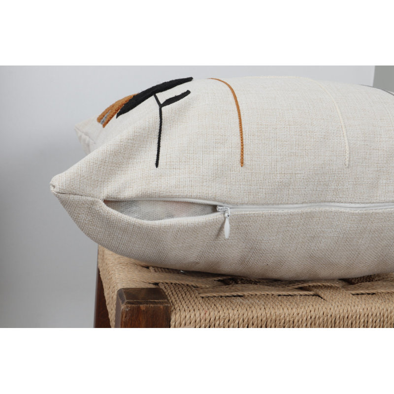 Premium Decorative Cushion, 17.0 x 17.0 inches, 100% Linen Cover with Silicone Filling | Soft and Comfortable | Perfect for Living Room, Bedroom, or Office Decor | Stylish and Versatile Home Accessory