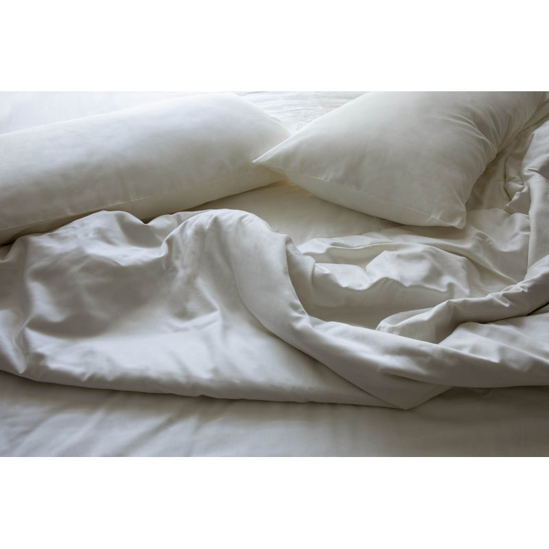 Ensemble de draps 100% coton 400 fils Sateen, Grand, Ivoire