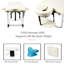 Structure de table de massage en aluminium pliable 3 fois avec hauteur réglable + masseur pour le cou-131564644