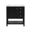 Armoire de meuble-lavabo de style transitionnel 30 po avec lavabo en céramique
