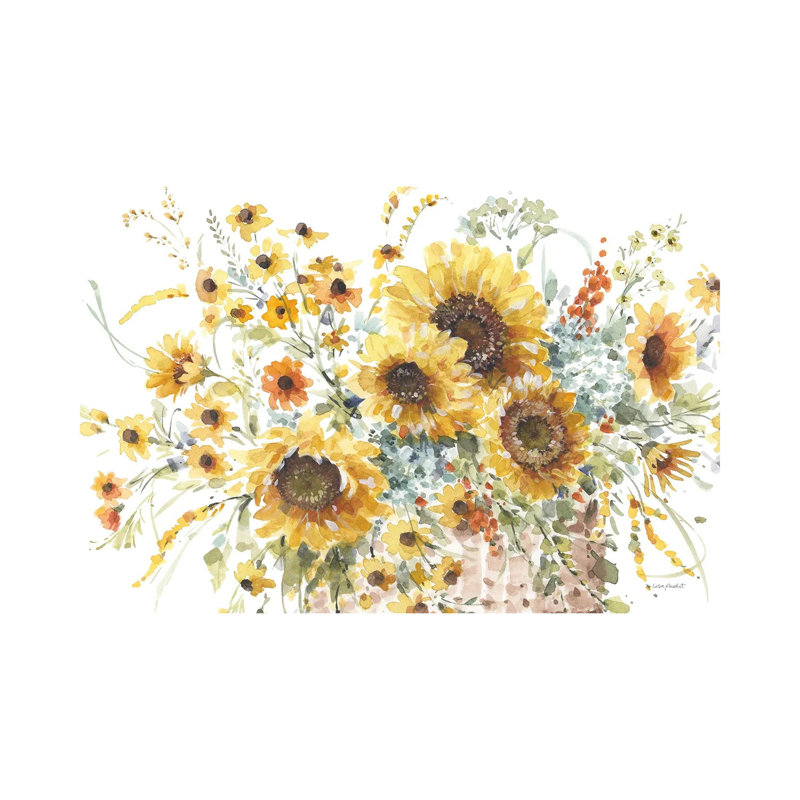 Tournesols Forever I - Giclée sur toile tendue avec châssis